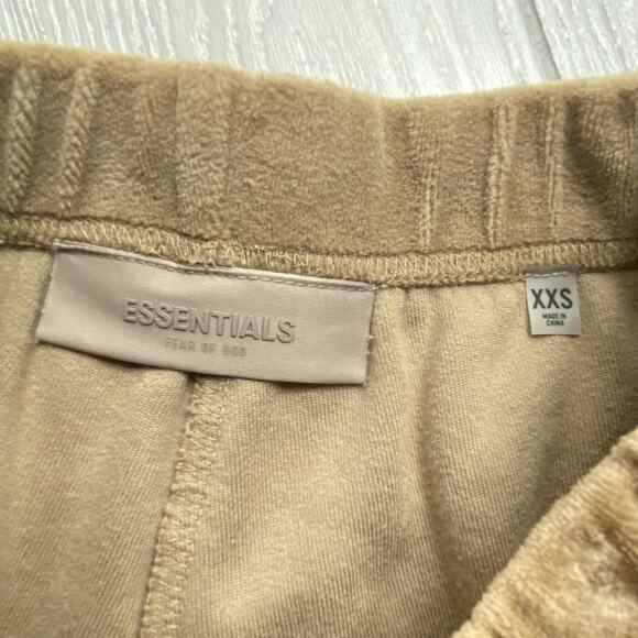 Essentials Fear of God Women's Oak Tan Velour Joggers Sweatpants Size XXS - Picture 5 of 13